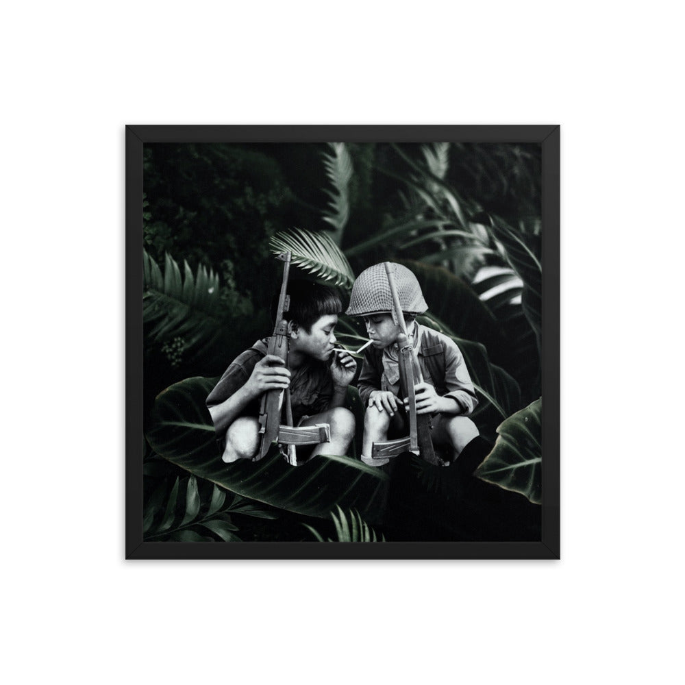 BETWEEN HOME AND HERE (CHILD SOLDIERS 1) framed